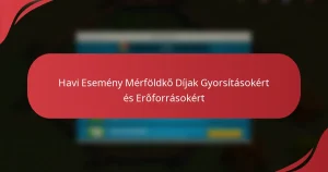 Havi Esemény Mérföldkő Díjak Gyorsításokért és Erőforrásokért