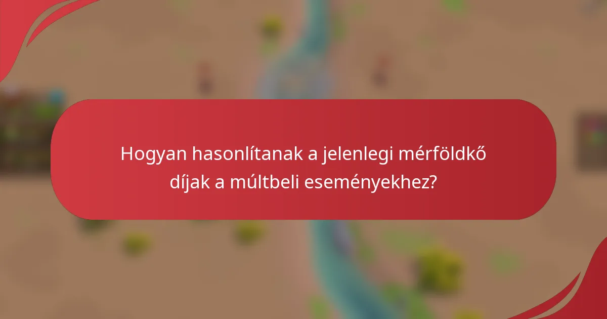 Hogyan hasonlítanak a jelenlegi mérföldkő díjak a múltbeli eseményekhez?