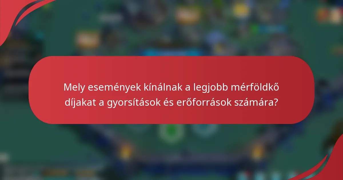 Mely események kínálnak a legjobb mérföldkő díjakat a gyorsítások és erőforrások számára?